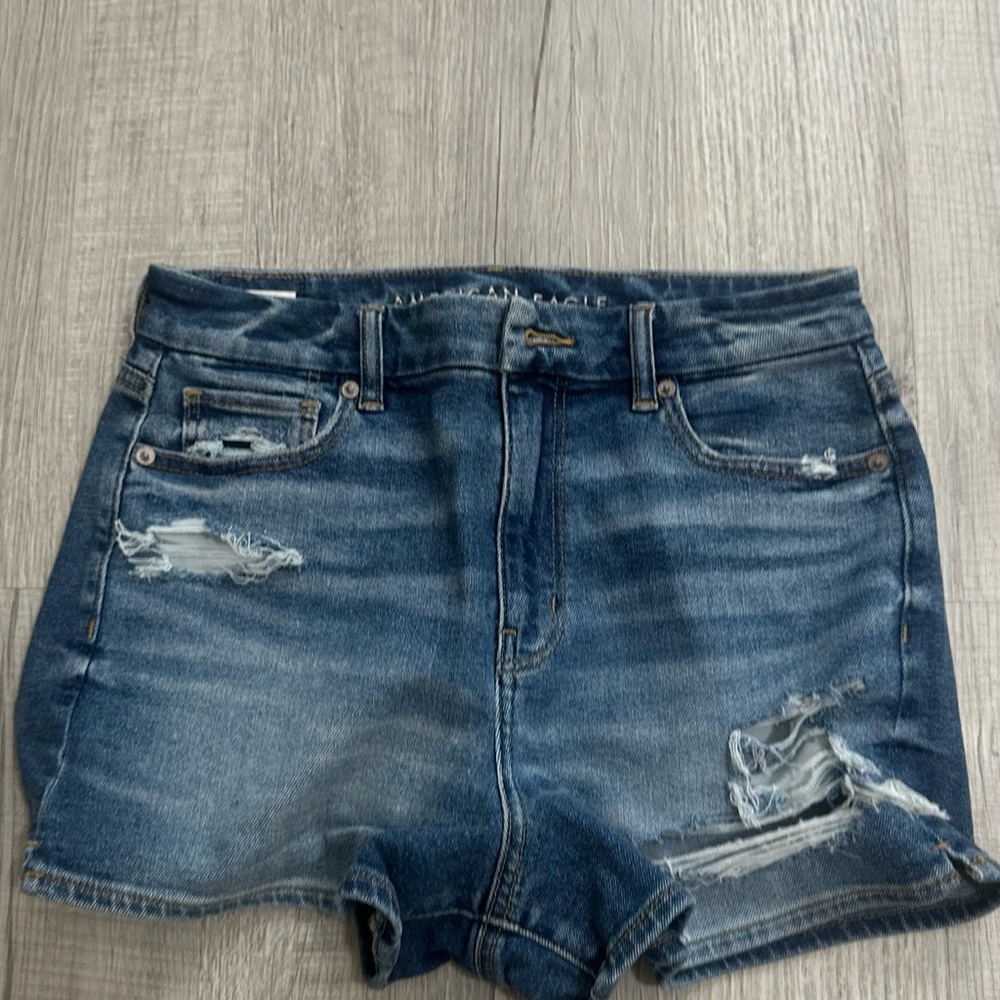 Denim Blue Distressed Women's Shorts